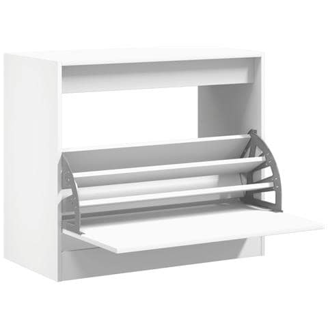 Lusso Casadino -  Scarpiera Bianca 80x42x69 Cm In Legno Multistrato - Foto 1