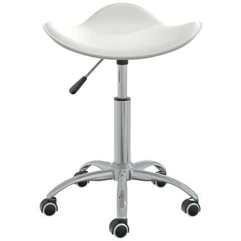 Sedia Da Pranzo Girevole Bianca In Similpelle - Foto 1