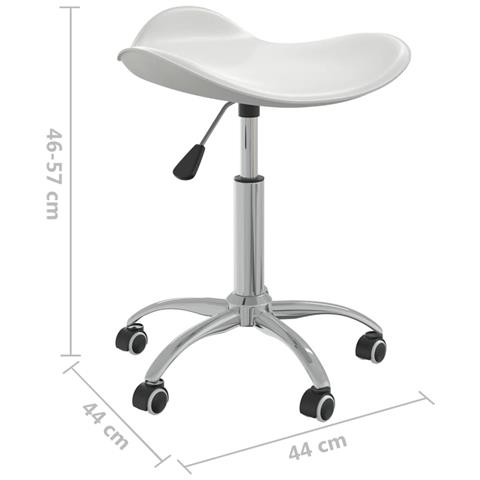 Sedia Da Pranzo Girevole Bianca In Similpelle - Foto 8