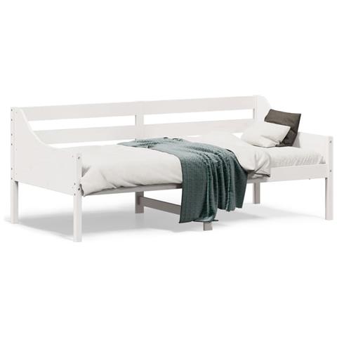 Lusso Casadino - Dormeuse Senza Materasso Bianca 90x190 Cm Legno Massello Pino - Foto 1