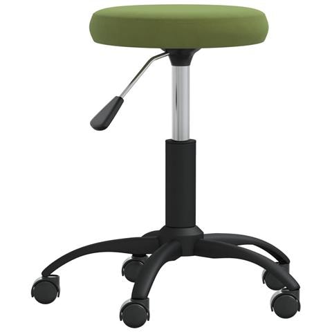 Sedia Da Ufficio Girevole Verde Chiaro In Velluto - Foto 2