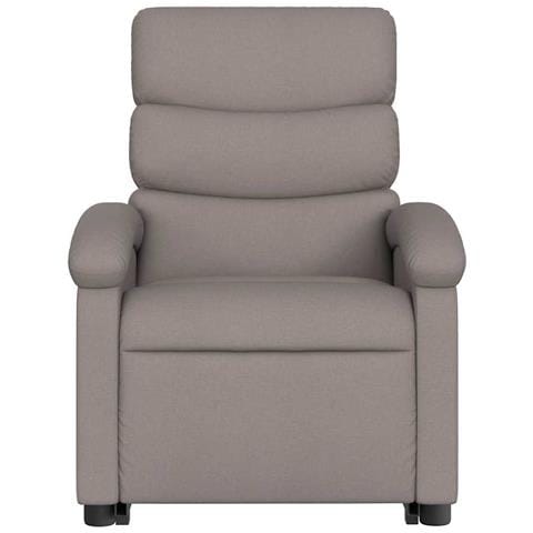 Poltrona Alzapersona Massaggiante Reclinabile Tortora Tessuto - Foto 9