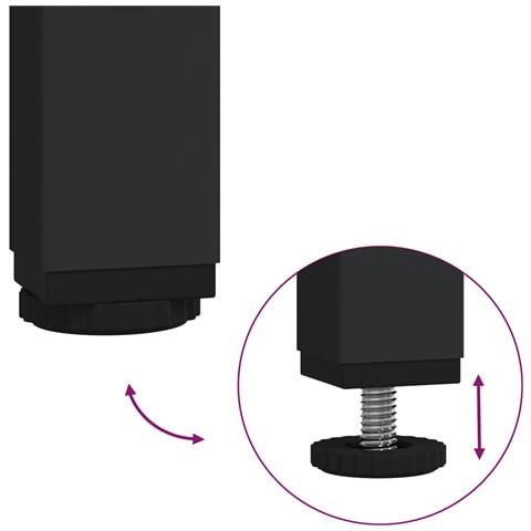 Tavolino  in rovere affumicato 41x40x60 cm in legno ingegnerizzato - Foto 9