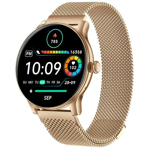 Smartwatch Multifunzionale Con Monitoraggio Della Salute E Bluetooth Gold - Foto 1