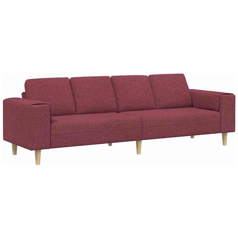 Set di divani Rosso vino Tessuto - Foto 1