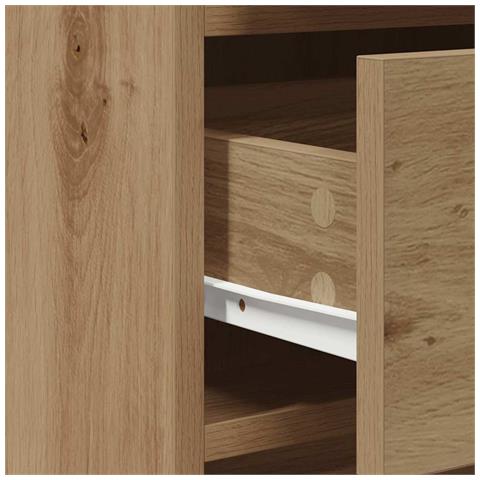 Tavolo da Trucco con cassetto 3 pcs Marrone 40 x 41 x 75 cm - Foto 9