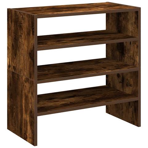 Scarpiere 2 pz Impilabili Rovere Fumo 60x30x30,5 cm - Foto 1