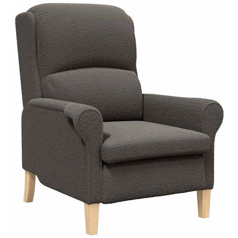 poltrona Grigio scuro 76 x 94 x 102 cm Tessuto - Foto 1
