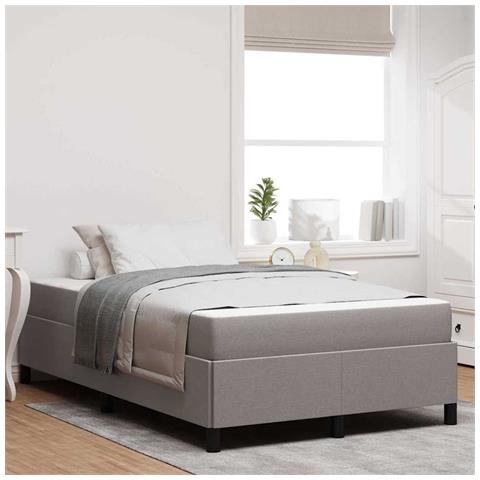 Letto a molle Tortora e Nero 120 x 200 cm - Foto 2