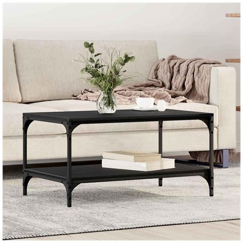 Tavolino da salotto Rovere nero 80 x 50 x 40 cm - Foto 2