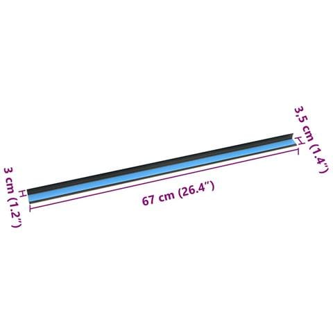 Paragradini 10 pcs Marrone 67 cm Alluminio - Foto 8