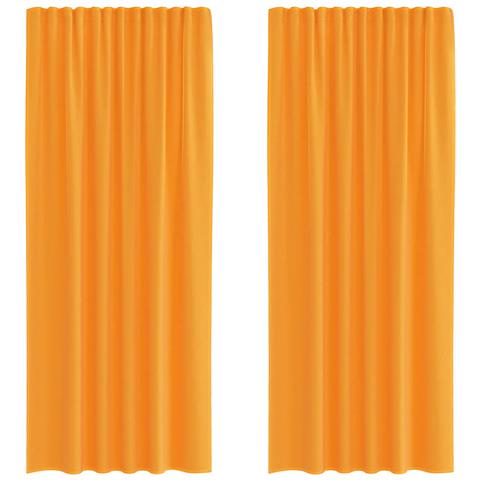 Tende in Voile con Tasche per Aste 2 pz Arancio - Foto 1