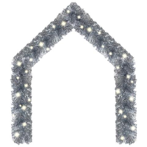 Lusso Casadino - Ghirlanda Natalizia Con Luci A Led 20 M Argento - Foto 1