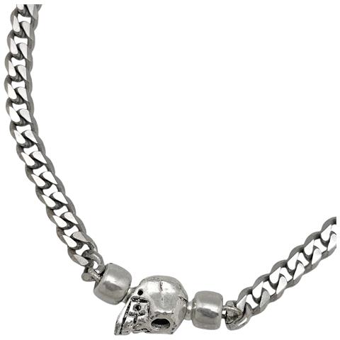 Collana A Catena Con Teschio In Argento - Foto 2