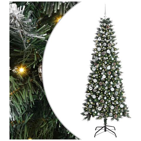 Albero di Natale artificiale con 300 LED Verde 210 cm - Foto 1