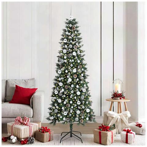 Albero di Natale artificiale con 300 LED Verde 210 cm - Foto 2