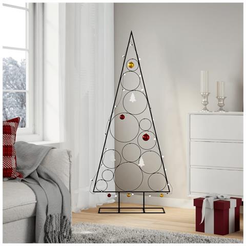 Albero di Natale Decorativo in Metallo Nero 150 cm - Foto 2