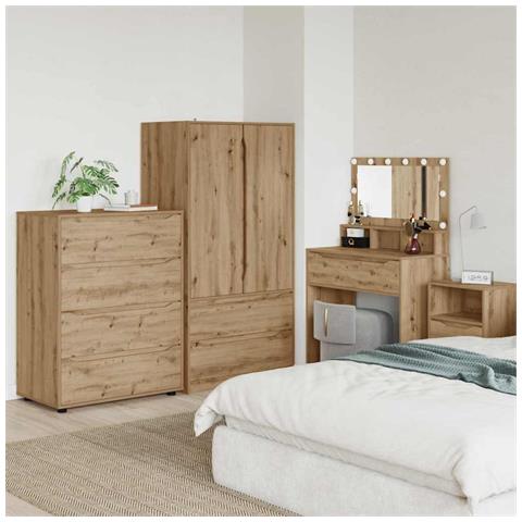 Armadi di Stoccaggio 2 pcs Rovere artigianale 80 x 48 x 105 cm - Foto 2