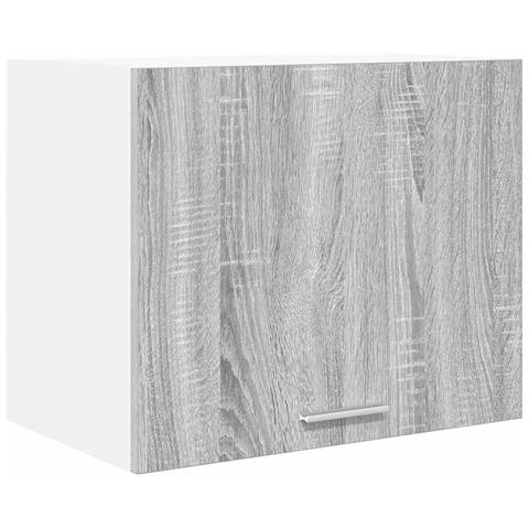 Armadio pensile Riga Grigio Sonoma e Bianco 50 x 31 x 40 cm - Foto 1