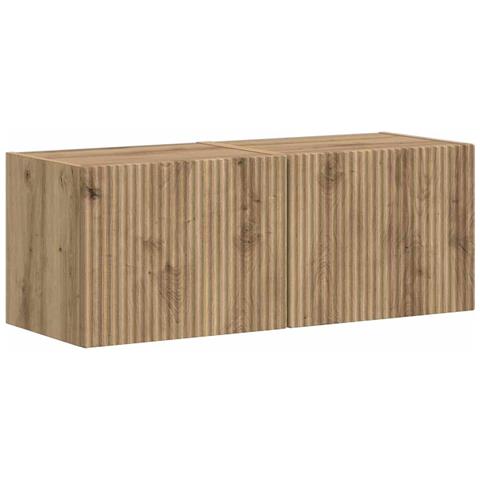 Mobile TV da parete 2 pcs Rovere Artigianale 60 x 31 x 29.5 cm - Foto 1