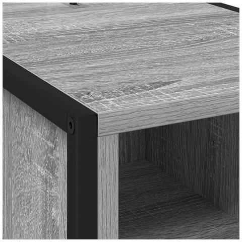 Comodino Grigio Sonoma 39,5 x 30 x 50 cm Legno multistrato - Foto 9