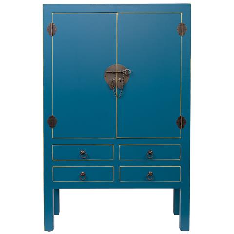 Armadio In Legno Con 4 Cassetti E 2 Porta 63x26x100 - Foto 2