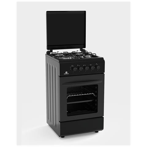 Cucina 4 Fuochi Forno a gas 50x50 cm 55 G40F BLACK - Foto 1