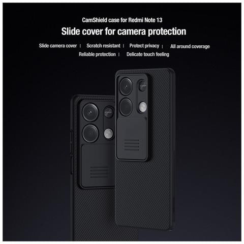 Cover per Redmi Note 13 5G - PC, Nero - Foto 4