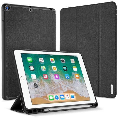 Cover per iPad 9.7 (2018) - Pelle /PU, Nero, Auto Wake /Sleep - Foto 1