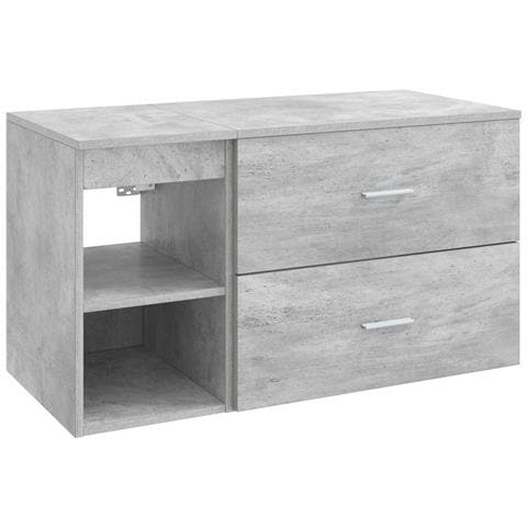Set di mobili per il bagno 2 pcs Grigio Cemento - Foto 1