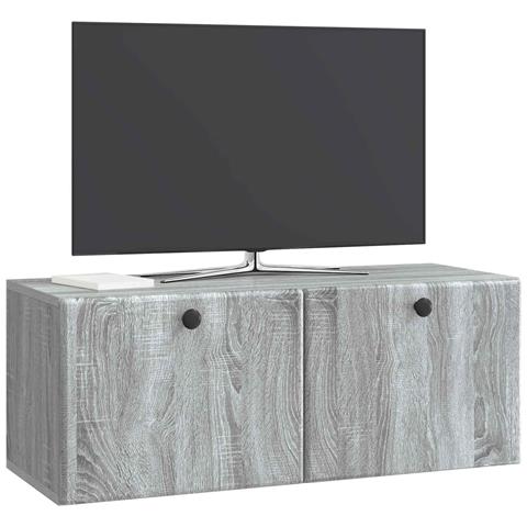 Mobile Porta TV da Muro 78,5 x 31 x 30 cm Sonoma grigio - Foto 2