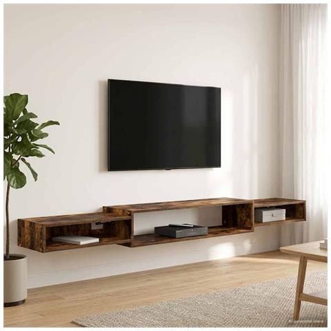 Mobile TV da Parete A parete Rovere Fumo 220 x 28 x 21 cm - Foto 2