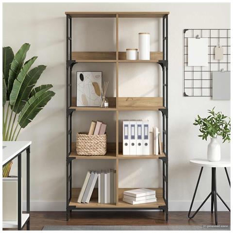 Libreria Rovere artigianale 78,5 x 33 x 153 cm metallo PB - Foto 2