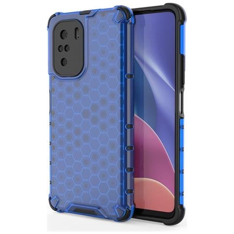 Coperchio A Nido D'ape Con Bumper In Tpu, Progettato Per Xiaomi Redmi K40 Pro+ / K40 Pro / K40 / Poco F3, Blu. - Foto 1