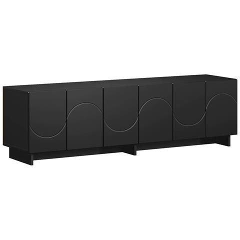 Supporto TV 140 x 34.5 x 40 cm Nero Legno ingegnerizzato - Foto 1