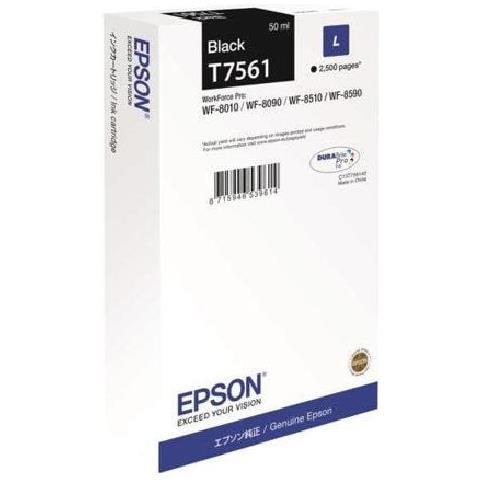 C13T756140 Cartuccia Ink Originale Nera WF-8000/8010 WF8090 Capacità 2500 Pagine - Foto 8