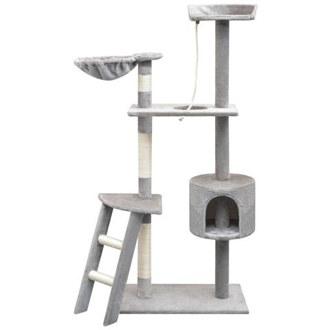 Albero Per Gatti Con Tiragraffi In Sisal 150 Cm Grigio - Foto 1