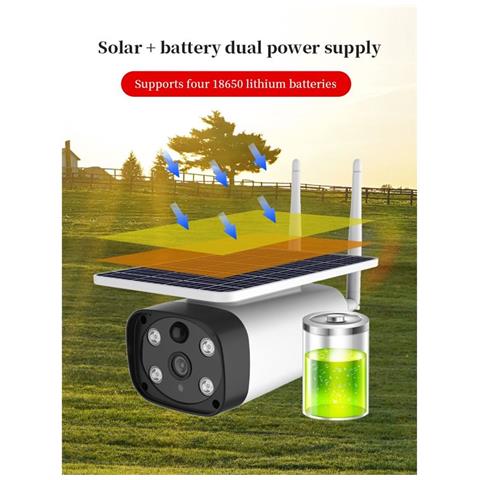 Telecamera Hd-ip 4g Gsm Smart Solar Infrared E Battery Cloud 2.0 Megapixel Full Hd 1920x1080p Ys8 (bianco) - Foto 10