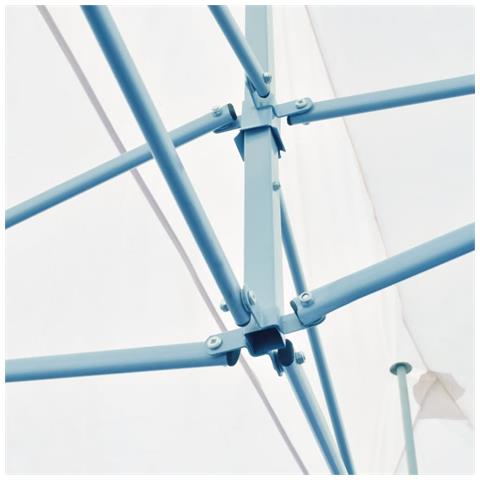 Tenda Pieghevole Pop-Up con Pareti Laterali 3x6m Acciaio Bianco - Foto 2