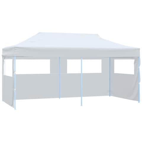 Tenda Pieghevole Pop-Up con Pareti Laterali 3x6m Acciaio Bianco - Foto 1