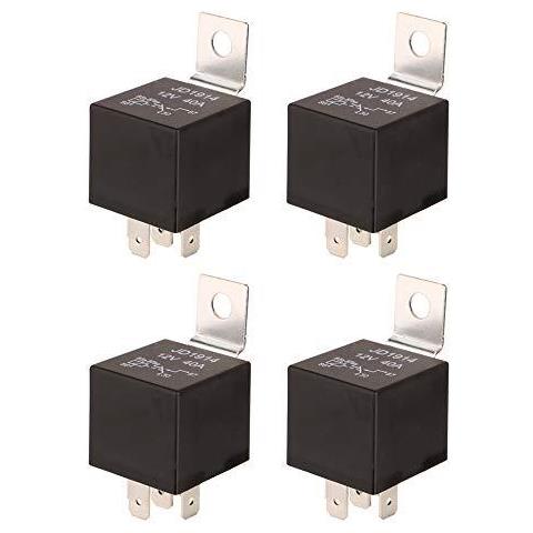 Standard Auto Relay 12v 40a Spdt 5 Pin-car Heavy Duty Interruttori E Antipasti Usato Per Auto Motor Automobile Con Cassa Nera Trasparente Impermeabile. Confezione Da 4 - Foto 1