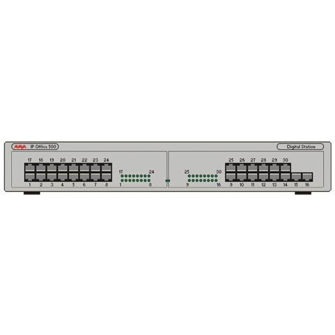 IPO 500 Digital Station, 445 x 245 x 71 mm, 3,5 kg, 60W, IP Office 2.1, 31x RJ45 1x DTE - Foto 2