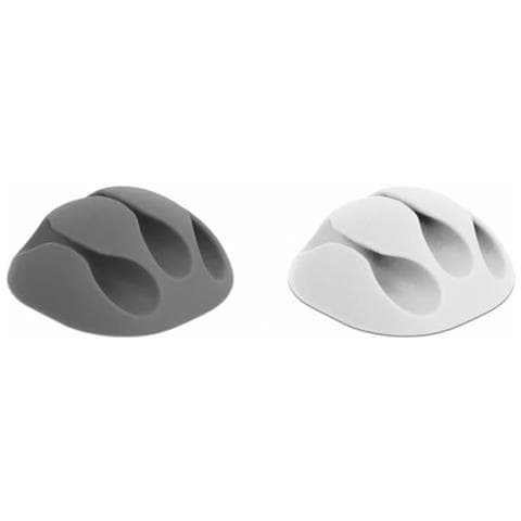 18297 Organizer Per Cavi Supporto Per Cavo Scrivania /parete Grigio, Bianco 6 Pezzo (i) - Foto 1