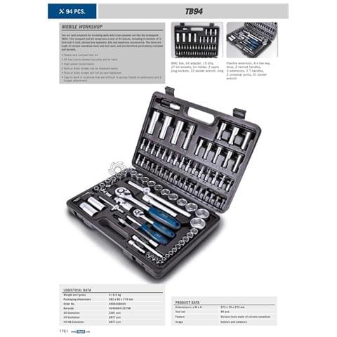 Valigia Con Utensili Attrezzi E Accessori 94 Pz Tb94 - Foto 13