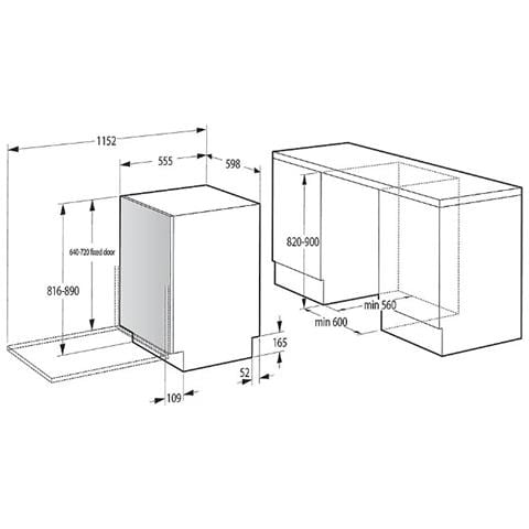 Lavastoviglie HV643D60 da Incasso a Scomparsa Totale Classe D Capacità 16 Coperti - Foto 11