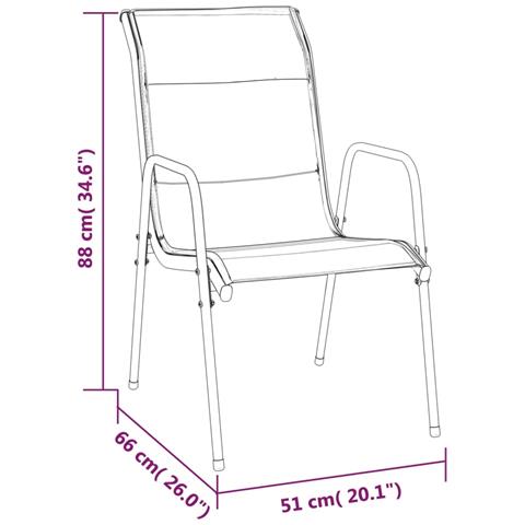 Set Da Pranzo Da Giardino 7 Pz Nero In Acciaio E Textilene - Foto 2