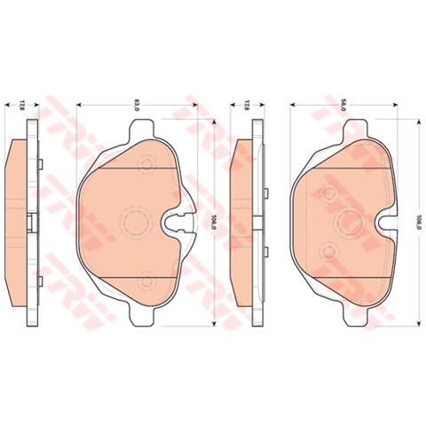 Serie Pattini Post. Bmw Serie 5 2010-> Gdb1840 - Foto 1