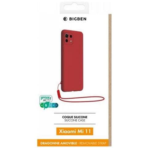 Cover In Silicone Per Xiaomi Mi 11 5g Con Cinturino Da Polso Abbinato, Rosso - Foto 2
