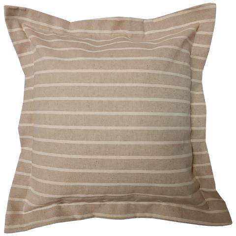 Federa Per Cuscino Arredo Casa Chiusura Zip Fodera Tinto Filo Rigate Sv 40x40 Beige - Foto 1