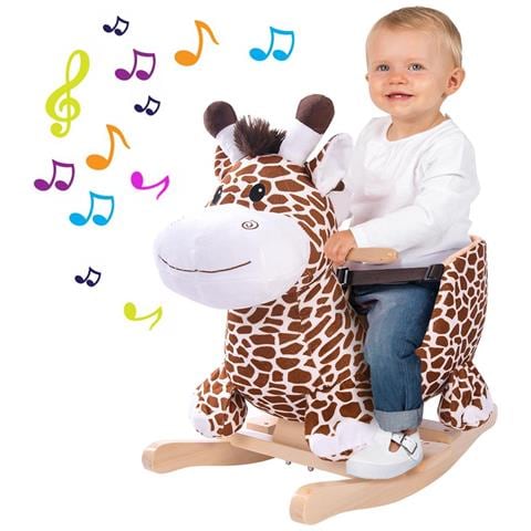 Giraffa A Dondolo Cavalcabile Peluche Giocattolo Bambini Con Effetti Sonori - Foto 1